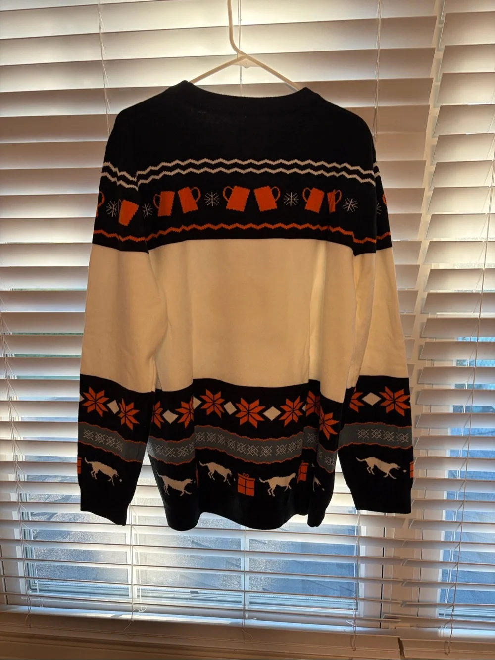 Tito's Handmade Vodka Men’s Crewneck Sweater in Black, White & Orange